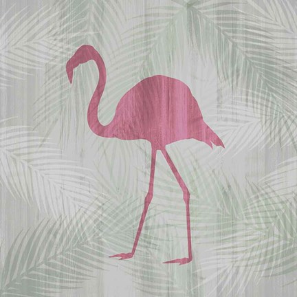 Framed Pink Flamingo II Print