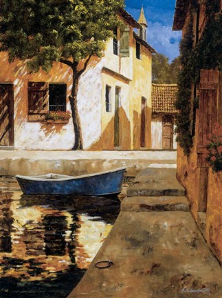 Framed Touch of Blue Print