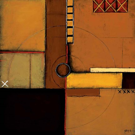 Framed Aerial View I Print