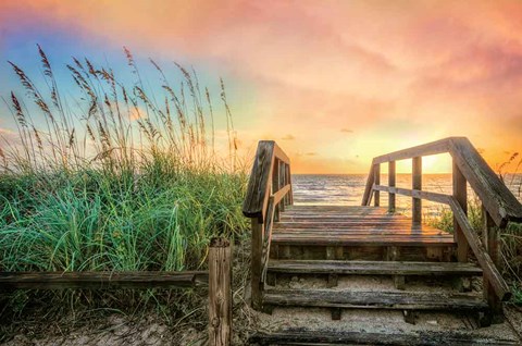 Framed Walk Into Sunrise Print