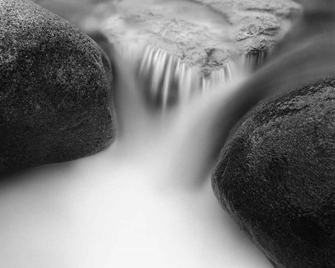 Framed Misty Rocks I Print