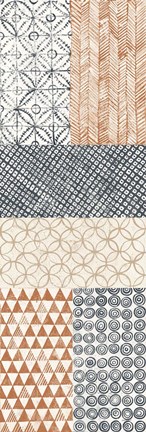 Framed Maki Tile Panel I Warm Print