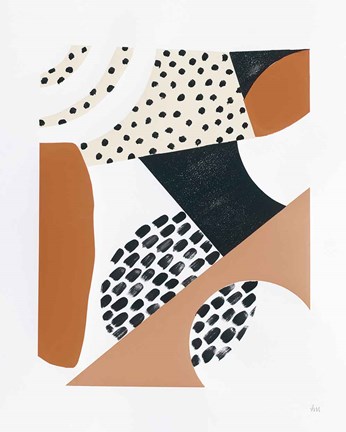 Framed Luminous Tumble II Warm Print