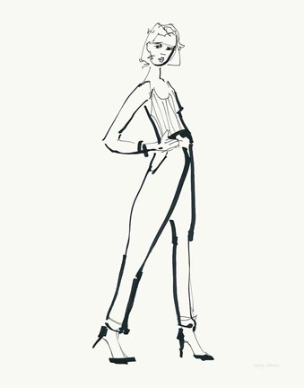 Framed About Town III MB Print