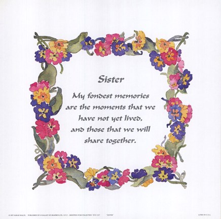 Framed Sister Print