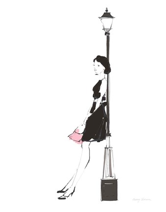 Framed French Chic III Pink on White No Words Print