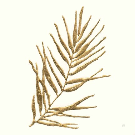 Framed Gilded Palm I Print