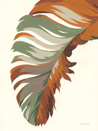 Framed Retro Big Leaf I Print