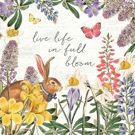 Framed Easter Garden II Bow Tie Print