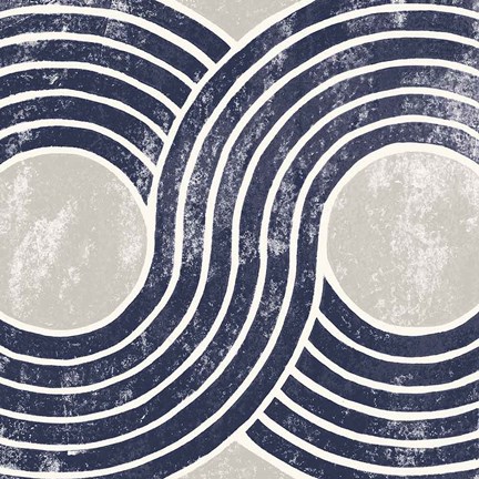 Framed Over the Rainbow II Navy Gray Print