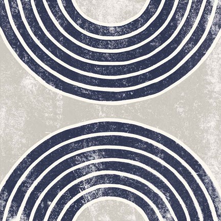 Framed Over the Rainbow I Navy Gray Print