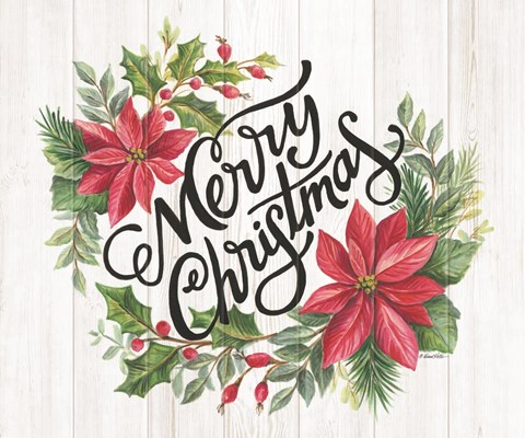 Framed Merry Christmas Swag Print