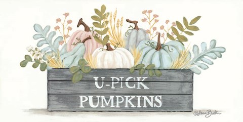Framed U-Pick Pumpkins Print