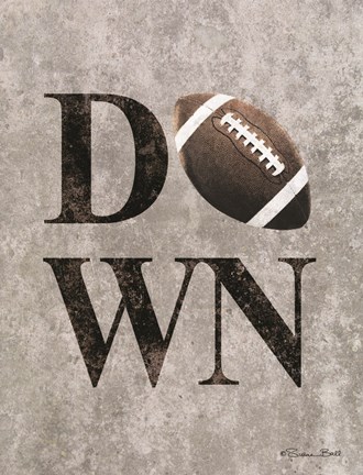 Framed Football DOWN Print