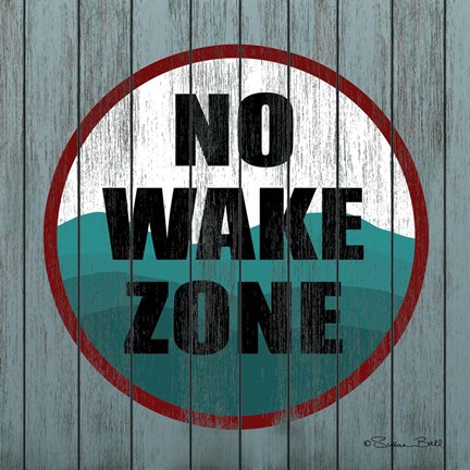 Framed No Wake Zone Print