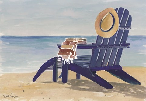 Framed Beach Chairs 2 Print