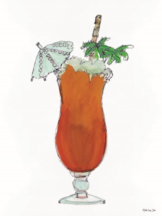 Framed Tropical Cocktail Print