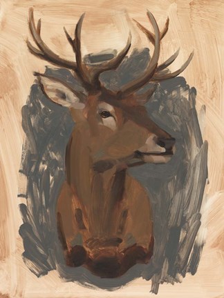 Framed Red Deer Stag I Print