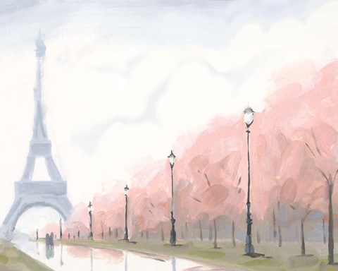 Framed Paris au Printemps II Print