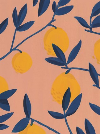 Framed Sunlit Grove I Print