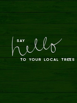 Framed Hug a Tree I Print