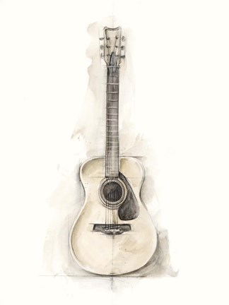 Framed Ethan&#39;s Guitar I Print