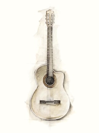 Framed Ethan&#39;s Guitar II Print