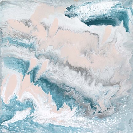 Framed Pastel Swirl II Print