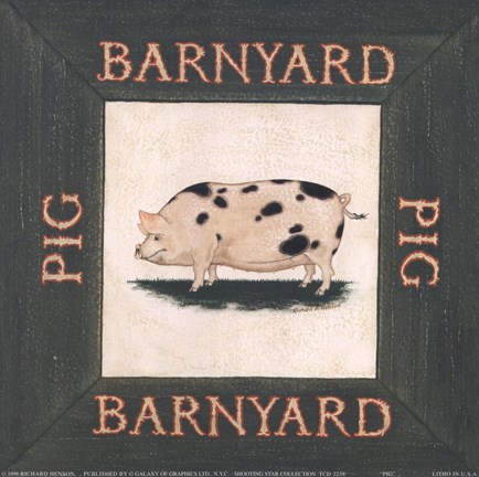Framed Pig Print