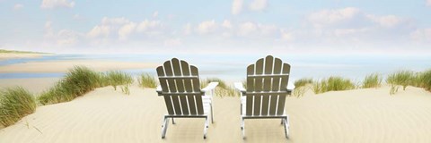 Framed Beachscape Panorama VI Print