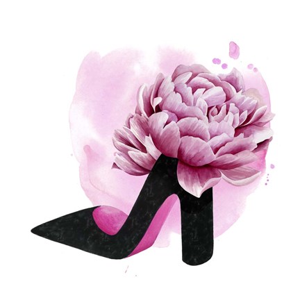 Framed Flower Heel I Print