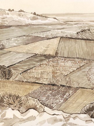 Framed Arable Land I Print