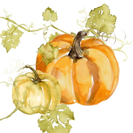 Framed Watercolor Harvest I Print