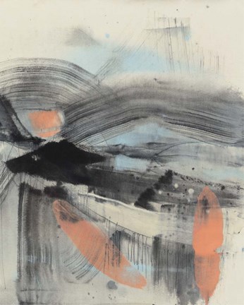 Framed Twisting Range I Print