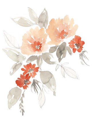 Framed Terra Cotta Cascade I Print