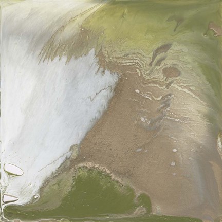 Framed Avocado Marble I Print