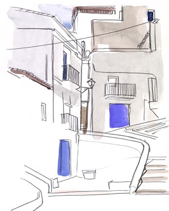 Framed Alley Light II Print