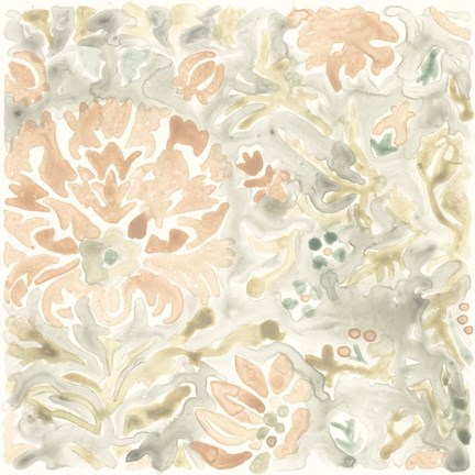 Framed Terracotta Garden Tile VI Print