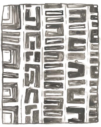 Framed Tribal Geometry II Print