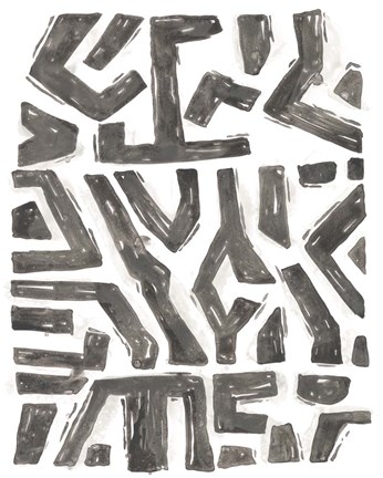 Framed Tribal Geometry III Print