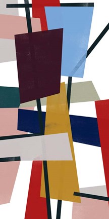 Framed Polygon Mobile I Print