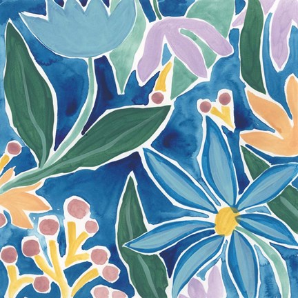 Framed Tiki Square IV Print