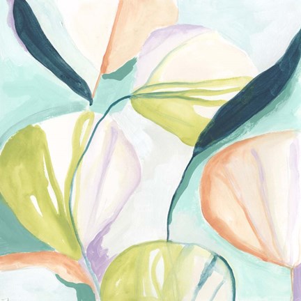 Framed Fan Flowers IV Print