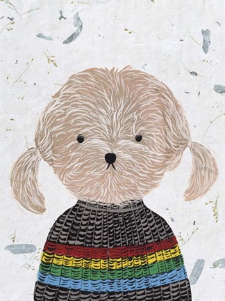 Framed Hip Dog IV Print