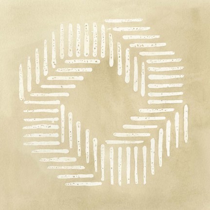 Framed Sand Stitch I Print