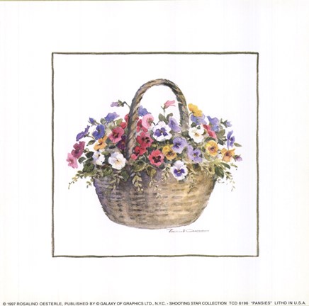 Framed Pansies Print