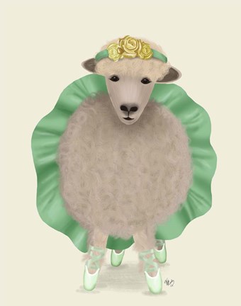 Framed Ballet Sheep 4 Print