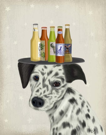 Framed Dalmatian Beer Lover Print