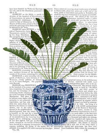 Framed Chinoiserie Vase 5, With Plant Book Print Print