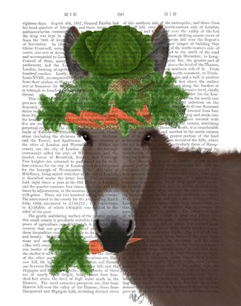 Framed Donkey Carrot Hat Book Print Print
